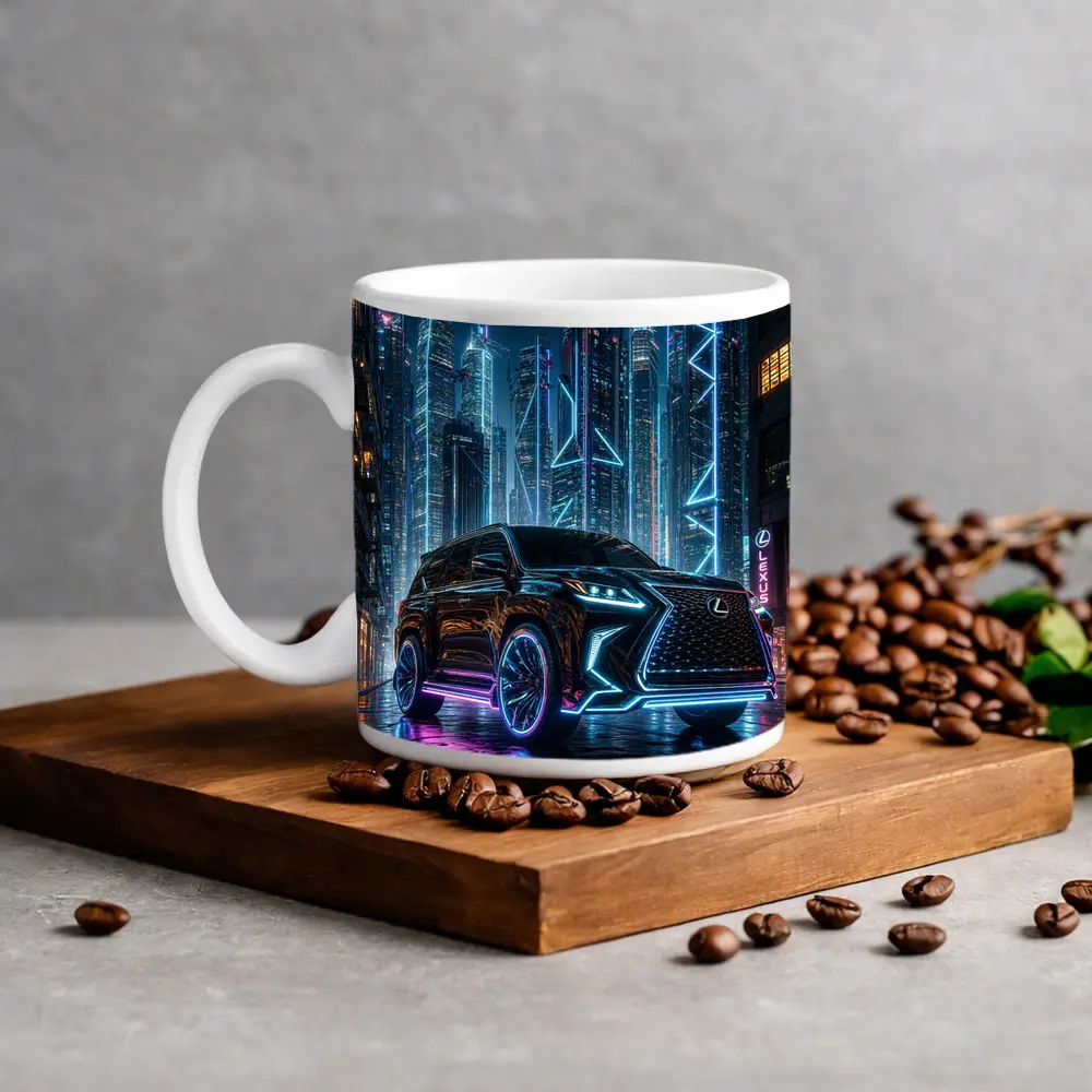 Lexus GX Neon Cyberpunk City Night – Mugs