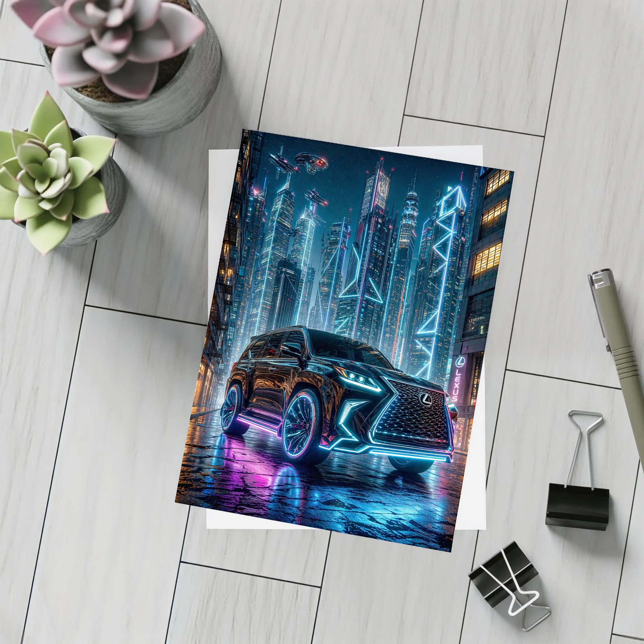 Lexus GX Neon Cyberpunk City Night – Postcards
