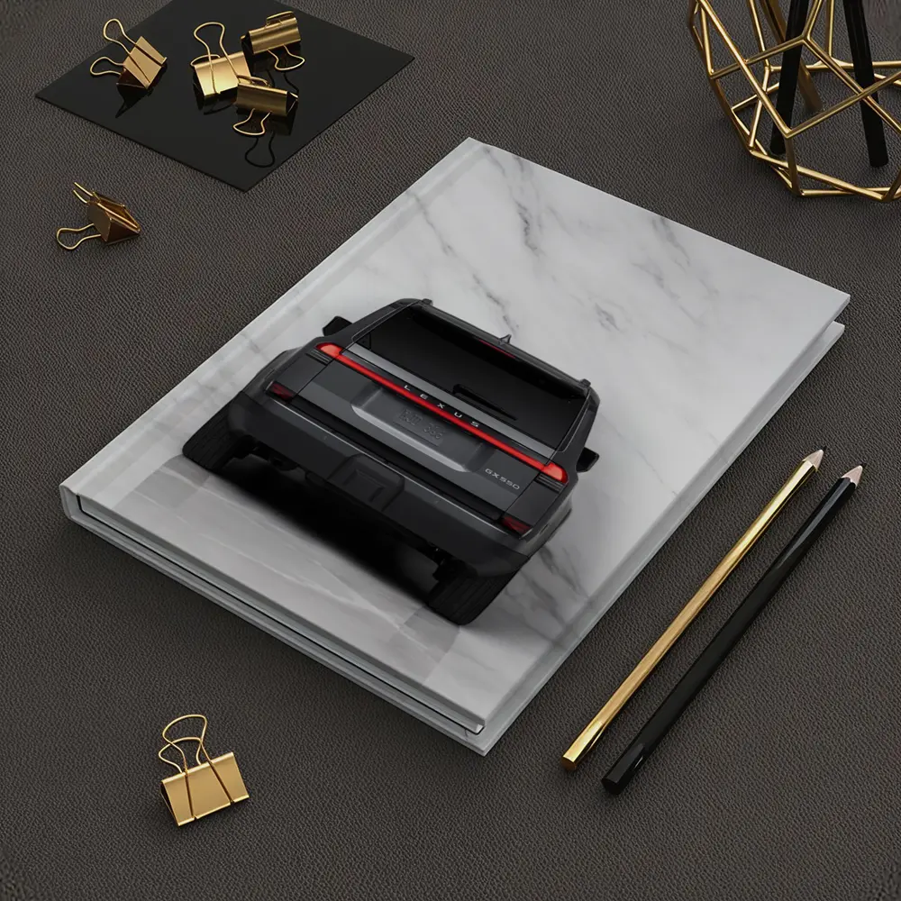 Lexus GX550 SUV Rear Marble Background – Notebooks