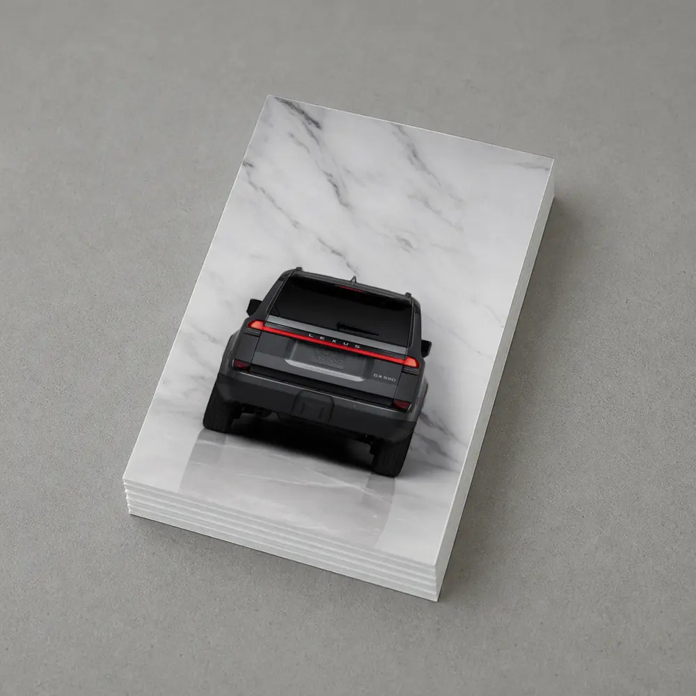 Lexus GX550 SUV Rear Marble Background – Postcards