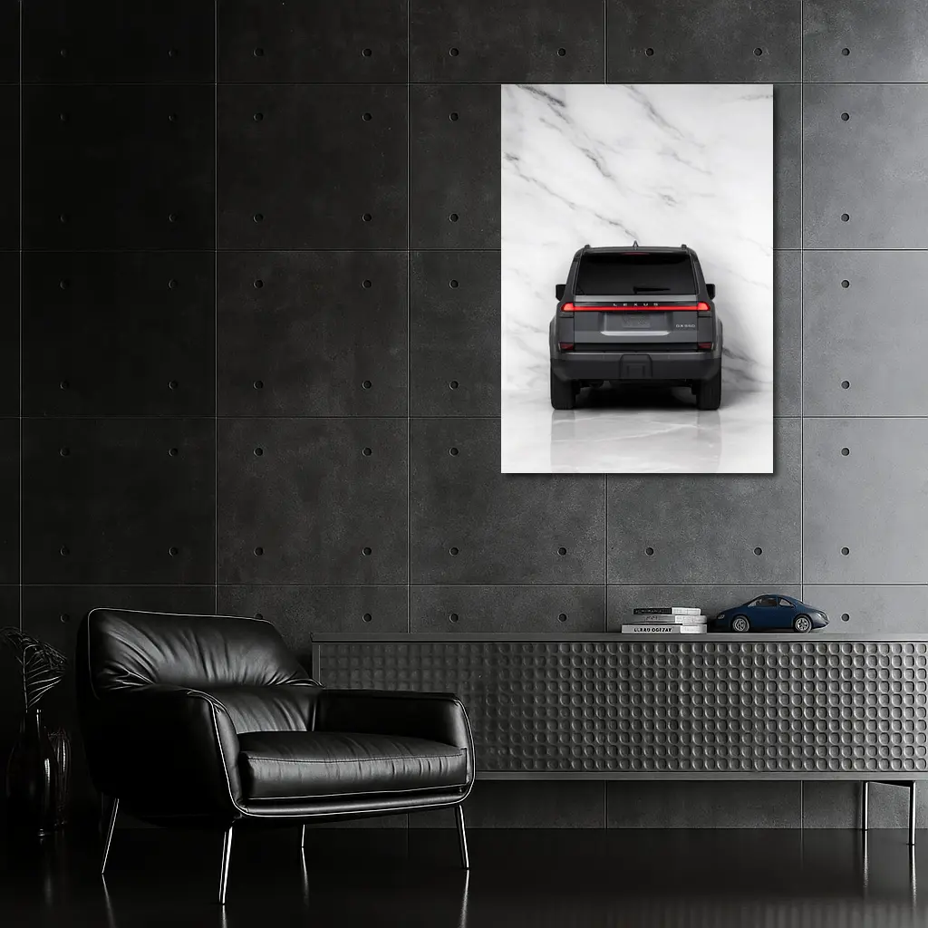 Lexus GX550 SUV Rear Marble Background – Wall Art