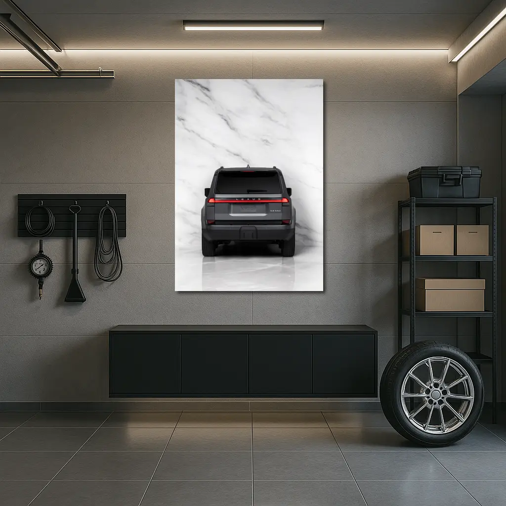 Lexus GX550 SUV Rear Marble Background – Wall Art