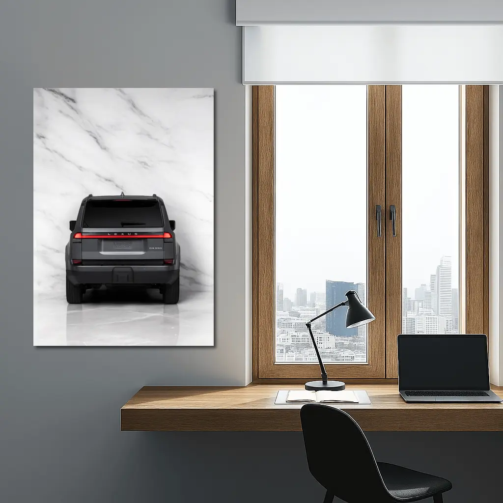 Lexus GX550 SUV Rear Marble Background – Wall Art