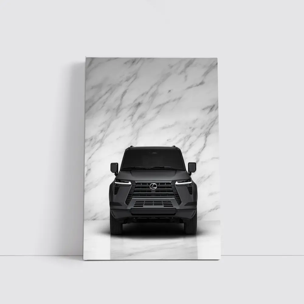 Lexus GX SUV Dark Gray Marble Background – Wall Art