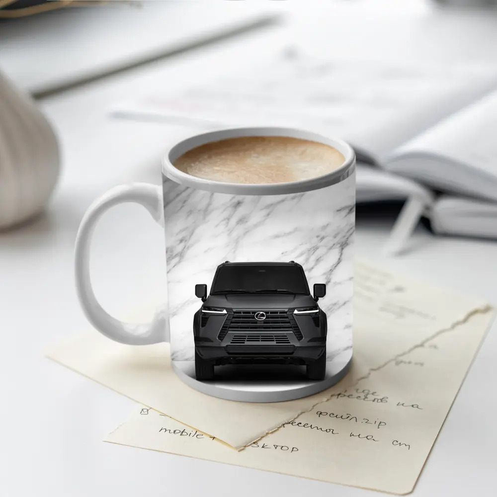 Lexus GX SUV Dark Gray Marble Background – Mugs
