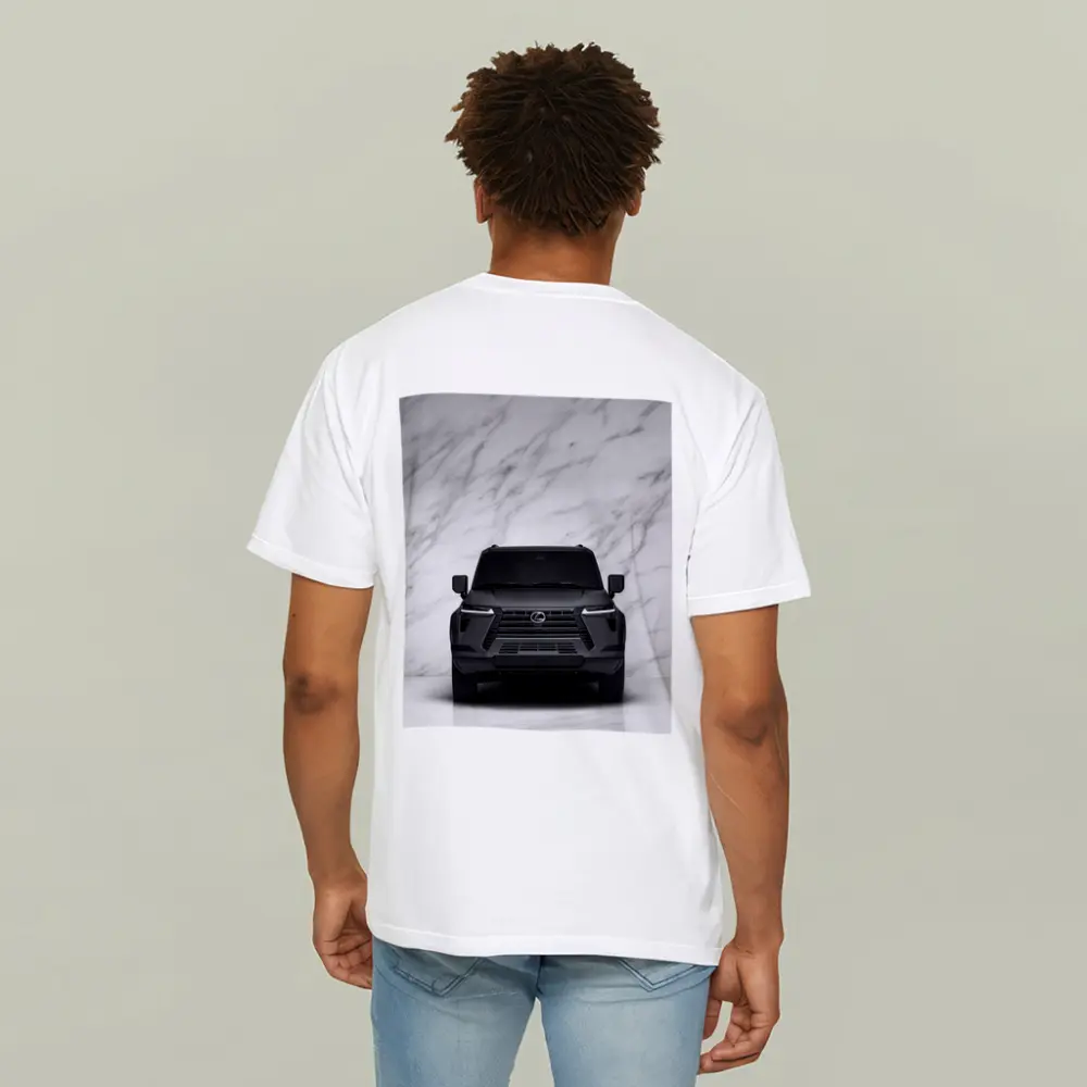 Lexus GX SUV Dark Gray Marble Background – T-Shirts