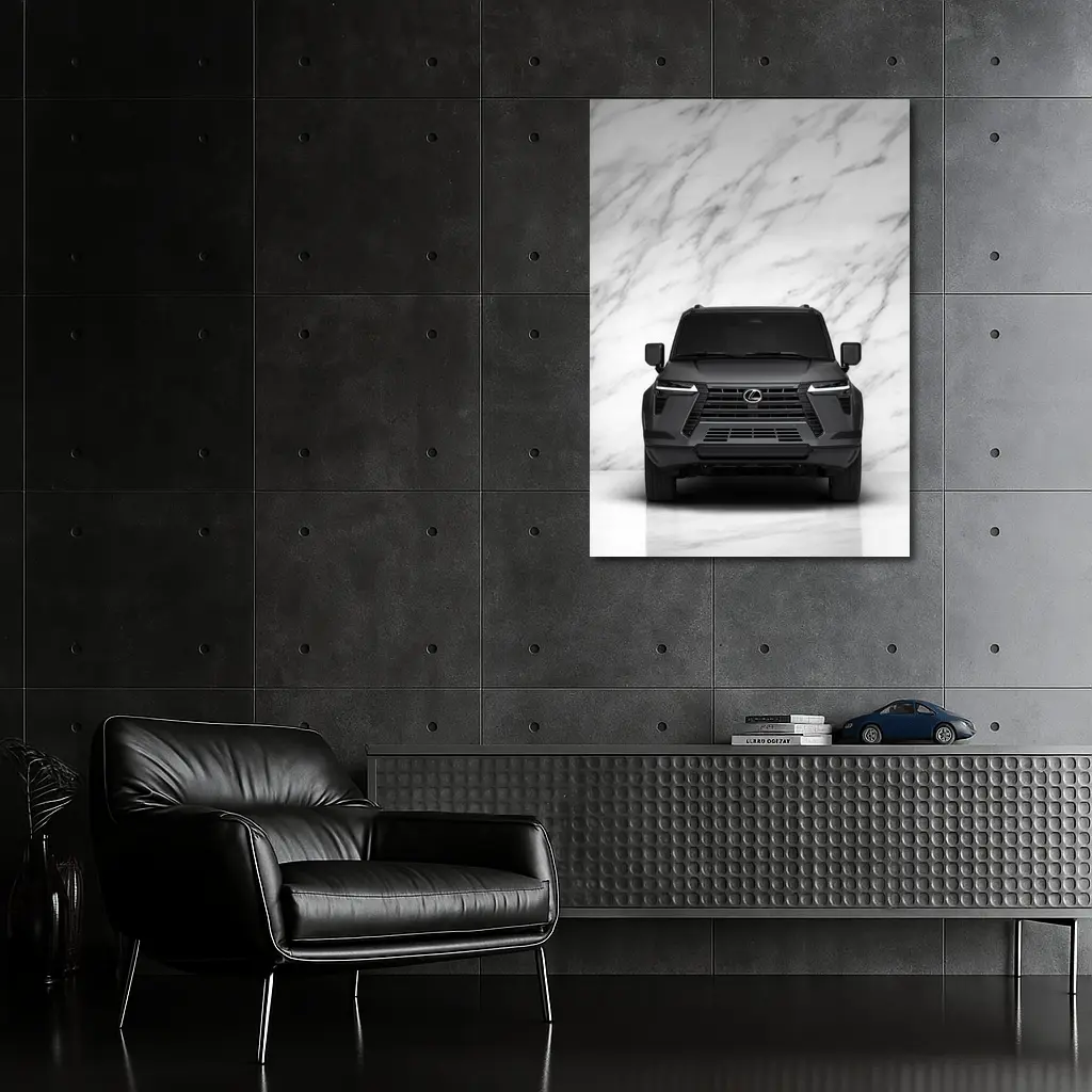 Lexus GX SUV Dark Gray Marble Background – Wall Art