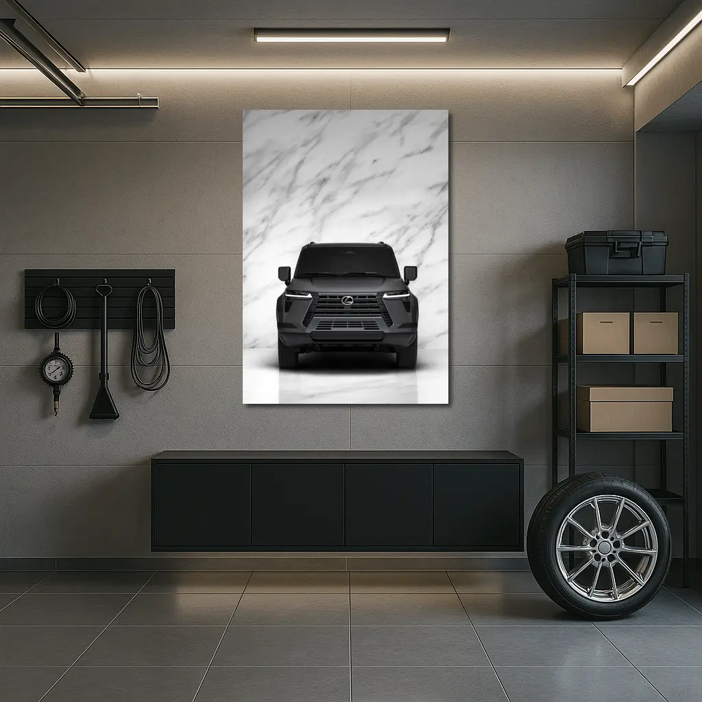 Lexus GX SUV Dark Gray Marble Background – Wall Art