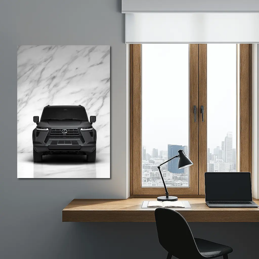 Lexus GX SUV Dark Gray Marble Background – Wall Art