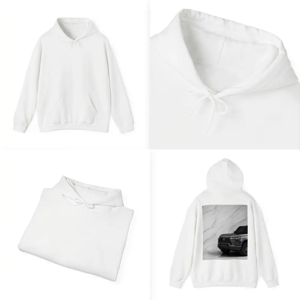 Lexus GX SUV Against White Marble Wall – Hoodies