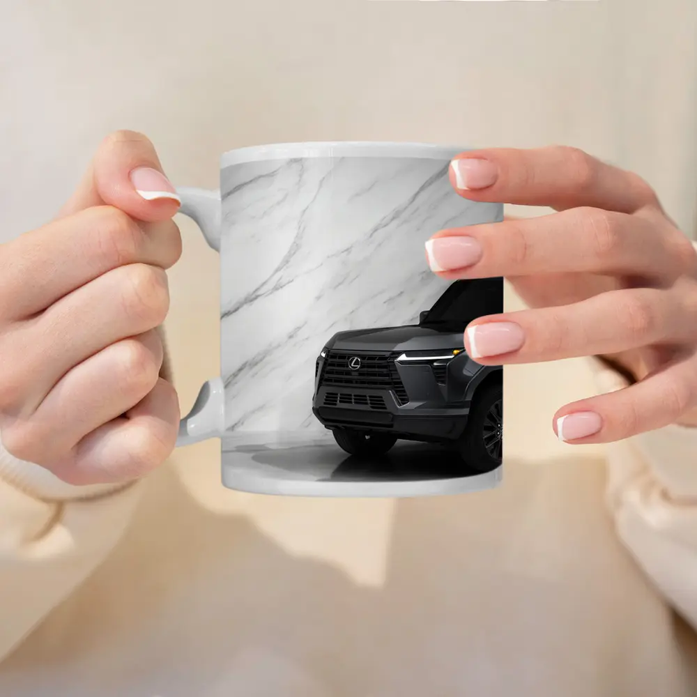 Lexus GX SUV Against White Marble Wall – Mugs