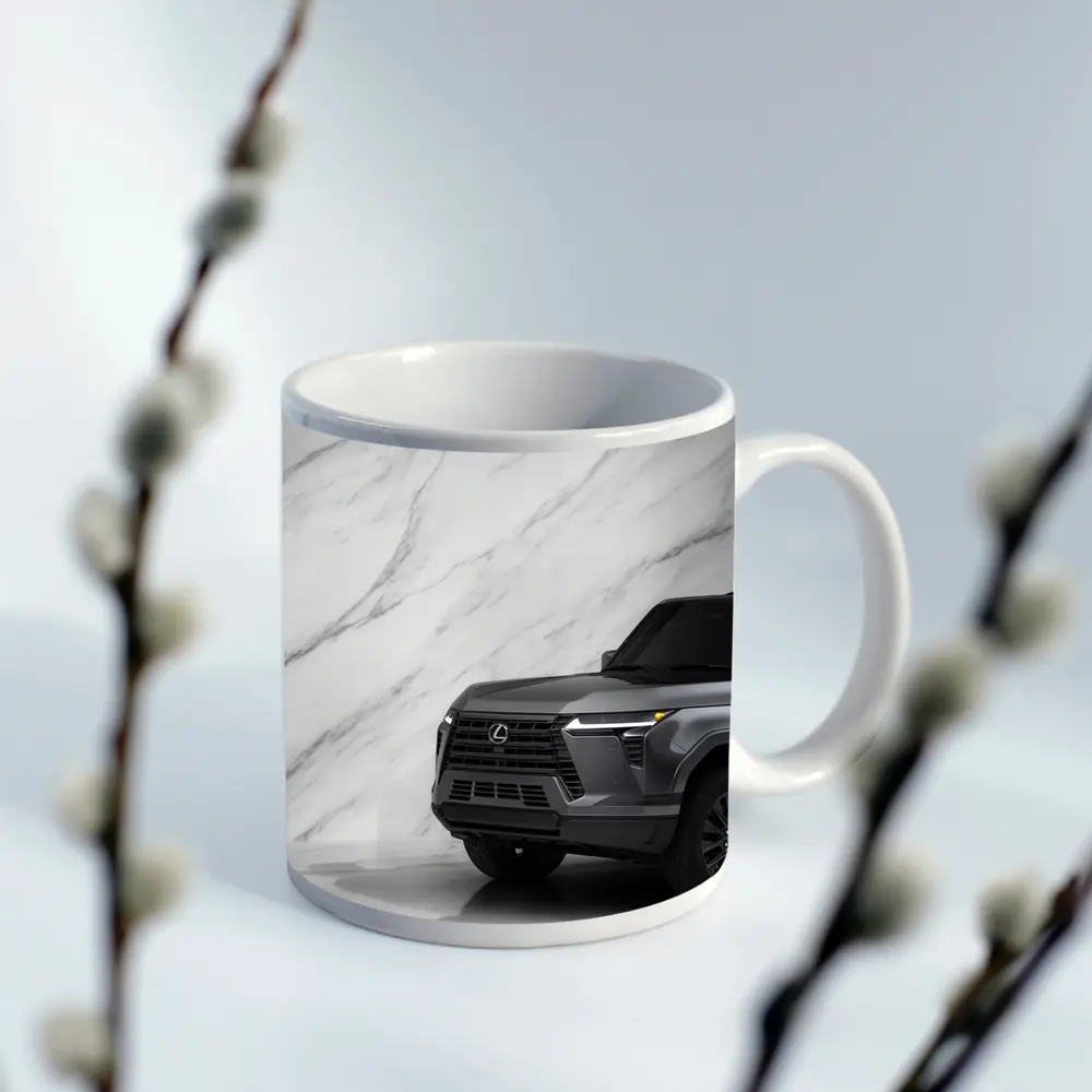 Lexus GX SUV Against White Marble Wall – Mugs