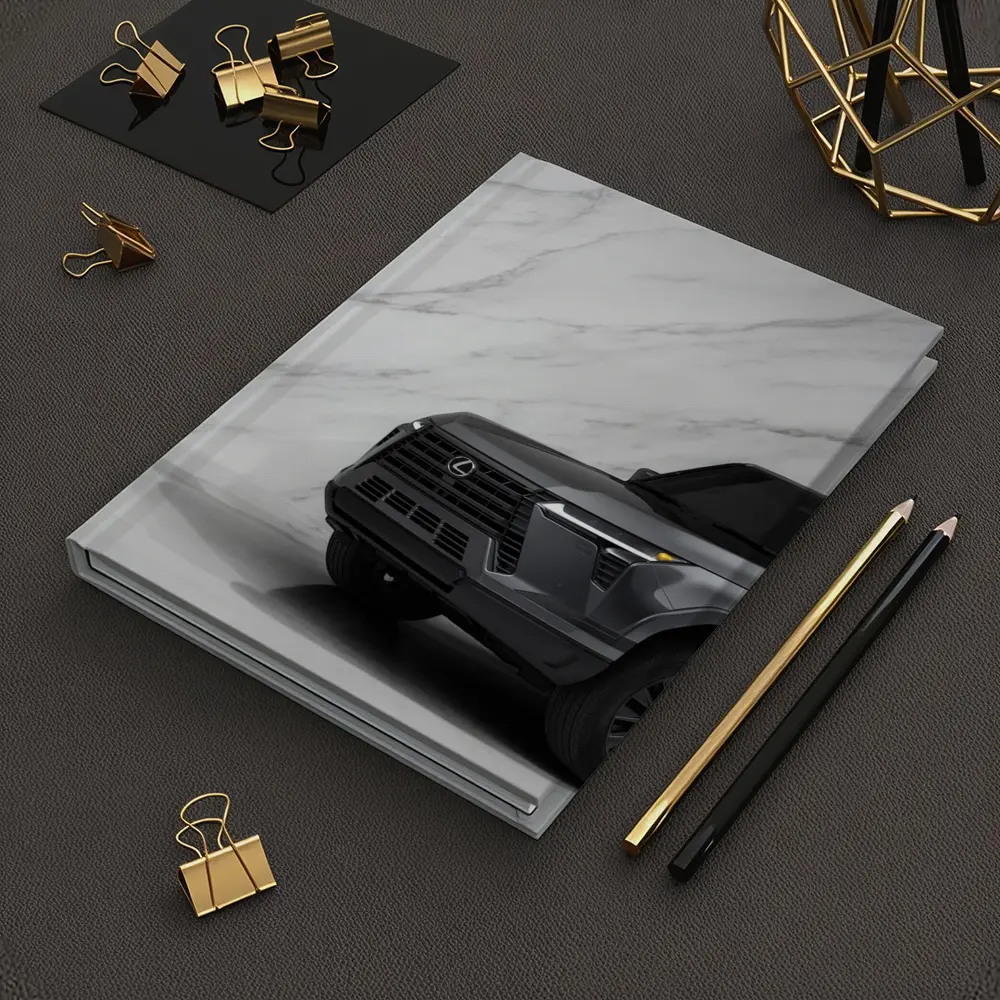 Lexus GX SUV Against White Marble Wall – Notebooks