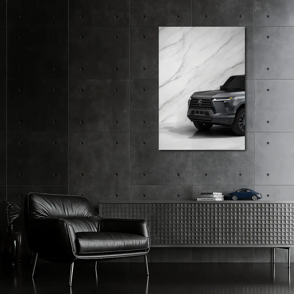 Lexus GX SUV Against White Marble Wall – Wall Art