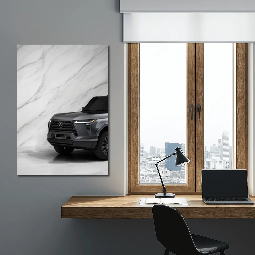 Lexus GX SUV Against White Marble Wall – Wall Art