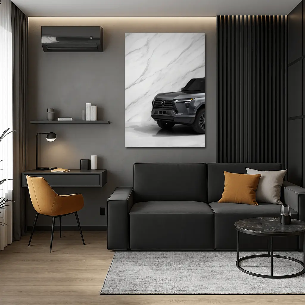 Lexus GX SUV Against White Marble Wall – Wall Art