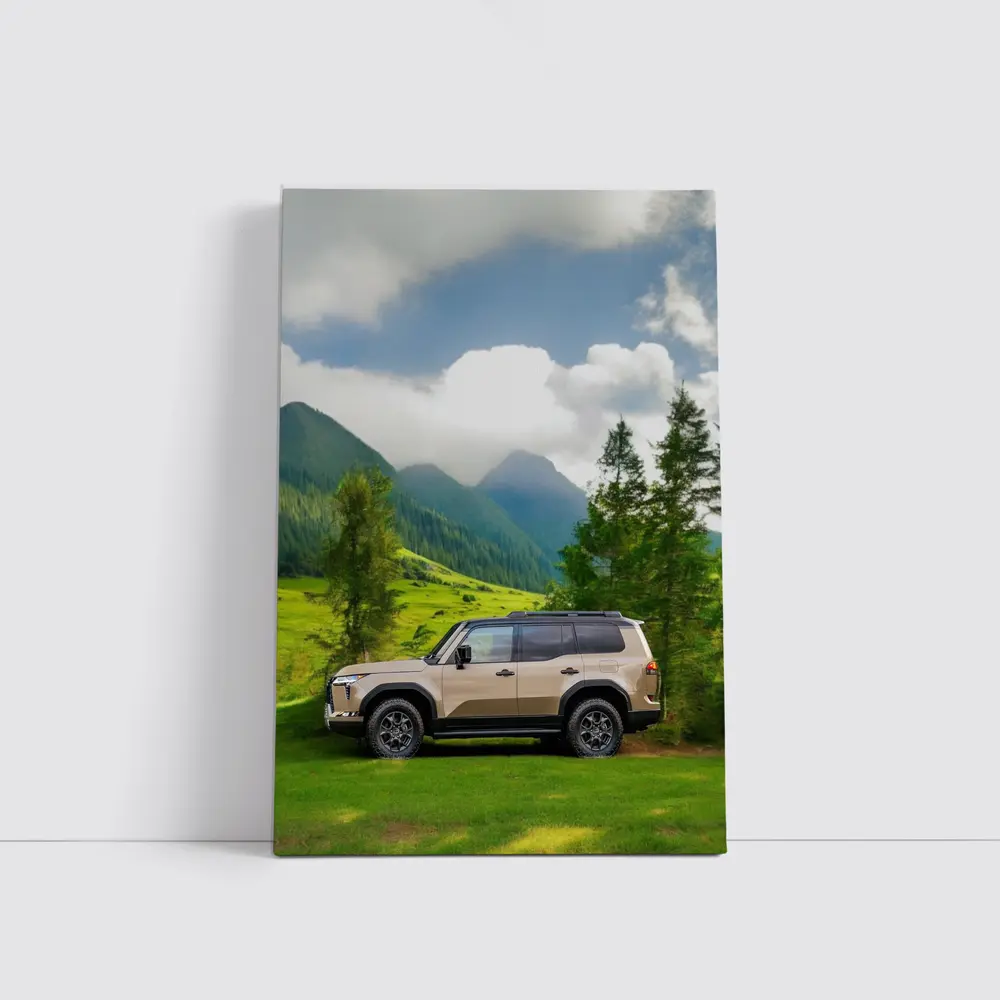 Lexus GX SUV Green Mountain Landscape – Wall Art