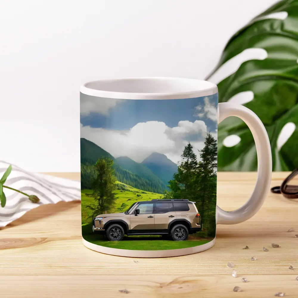 Lexus GX SUV Green Mountain Landscape – Mugs