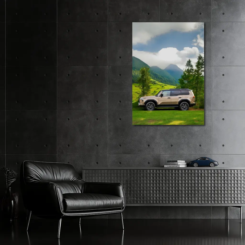 Lexus GX SUV Green Mountain Landscape – Wall Art