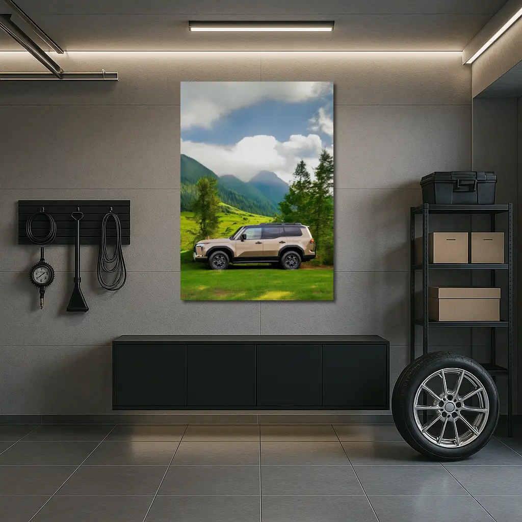 Lexus GX SUV Green Mountain Landscape – Wall Art