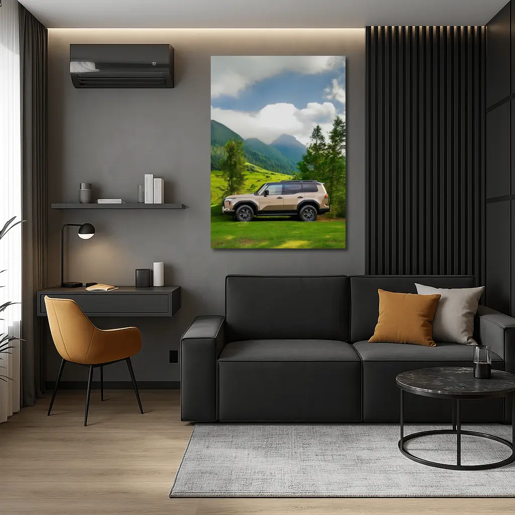 Lexus GX SUV Green Mountain Landscape – Wall Art