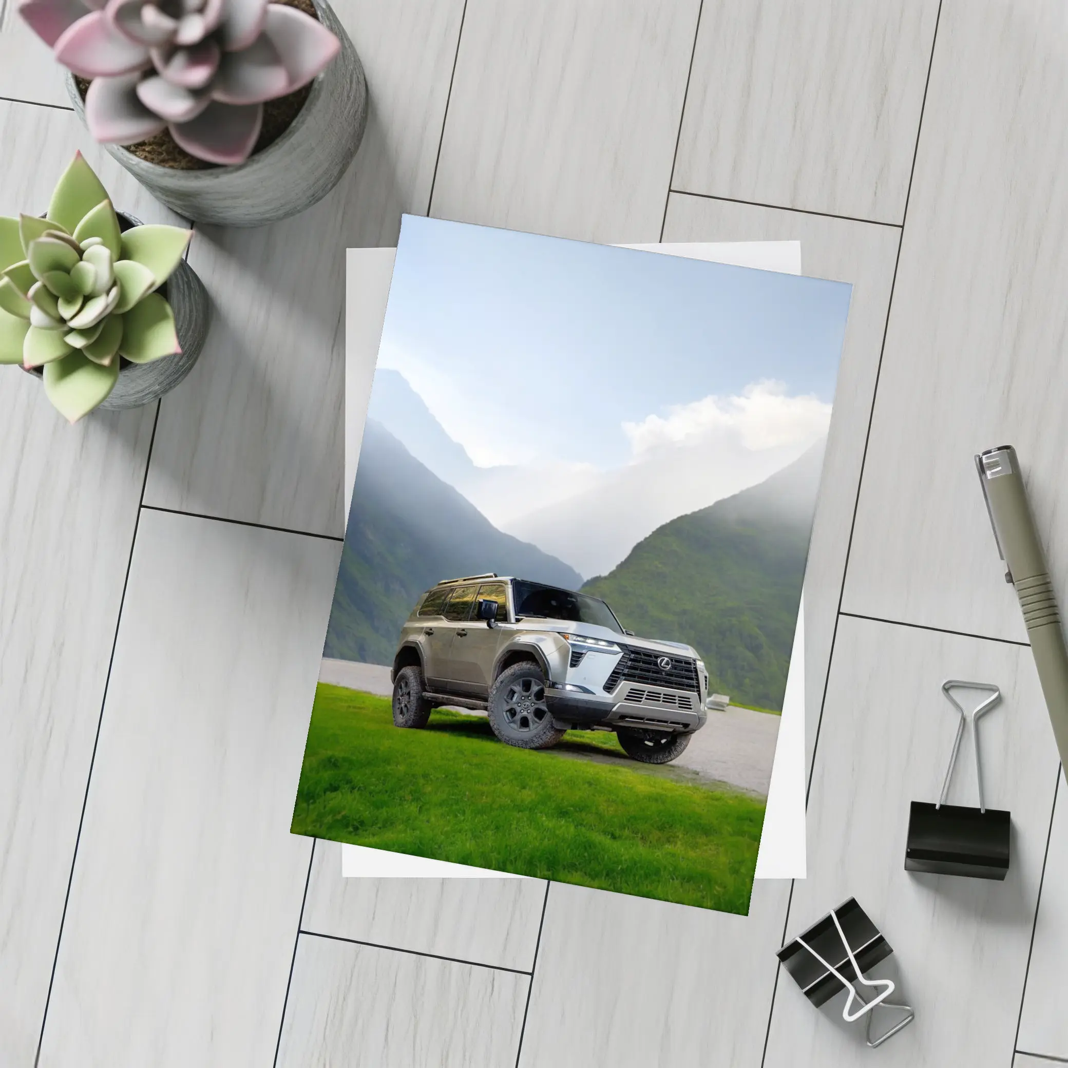 Lexus GX Mountain Valley Green Landscape – Postcards