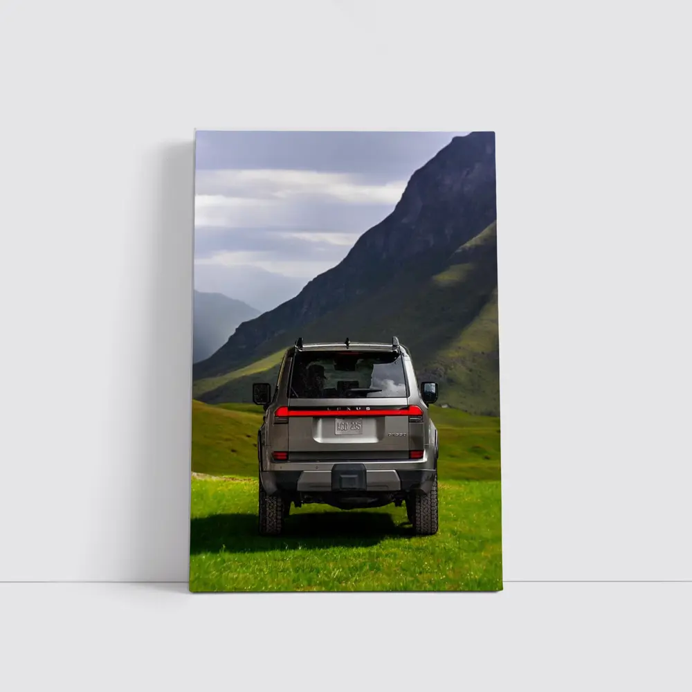 Lexus GX SUV Green Mountain Landscape – Wall Art