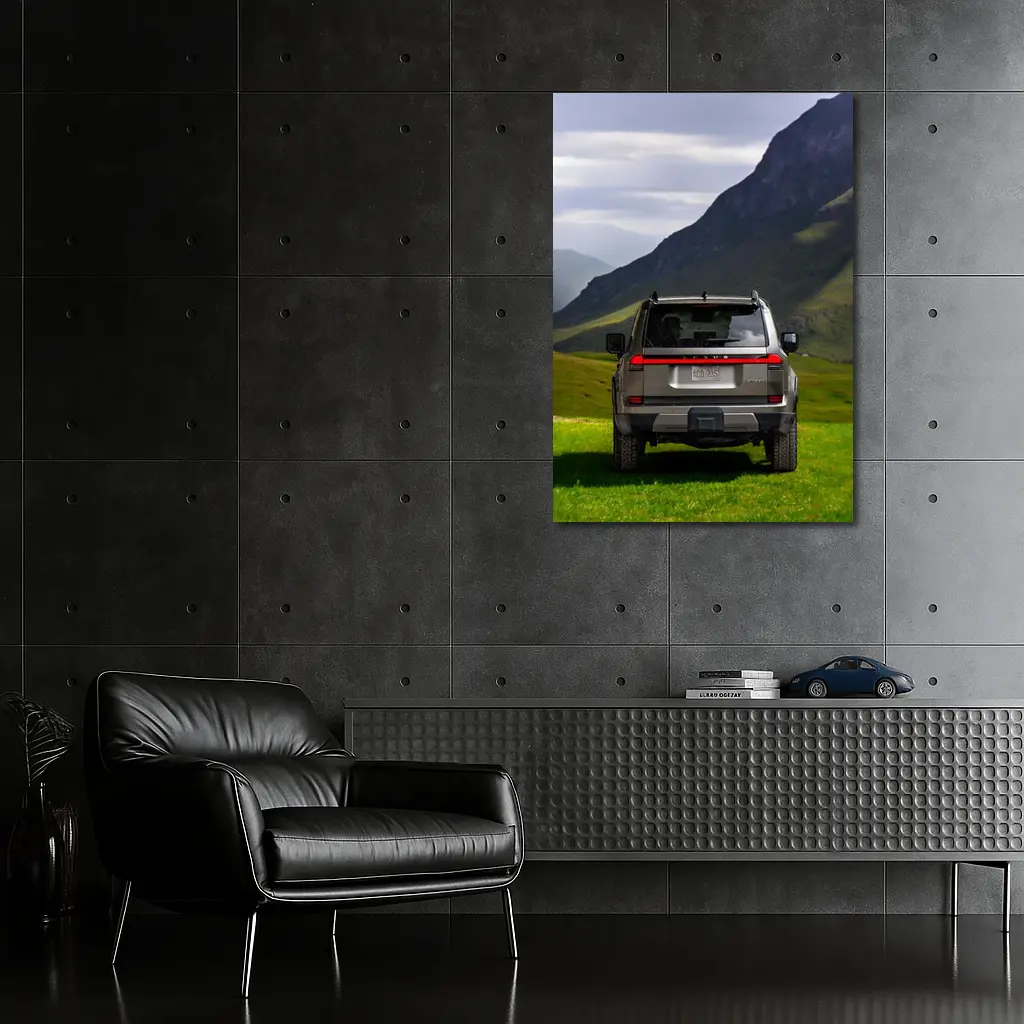 Lexus GX SUV Green Mountain Landscape – Wall Art