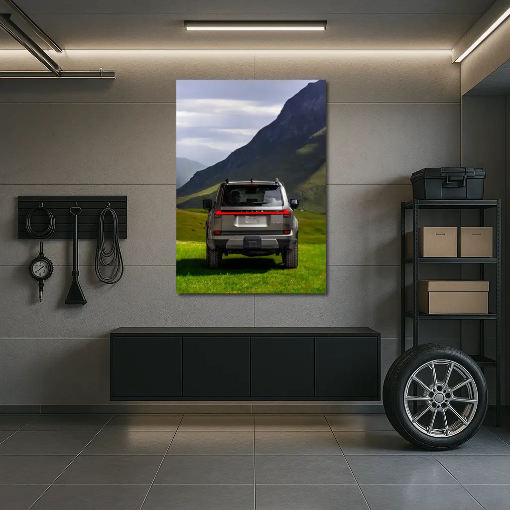 Lexus GX SUV Green Mountain Landscape – Wall Art