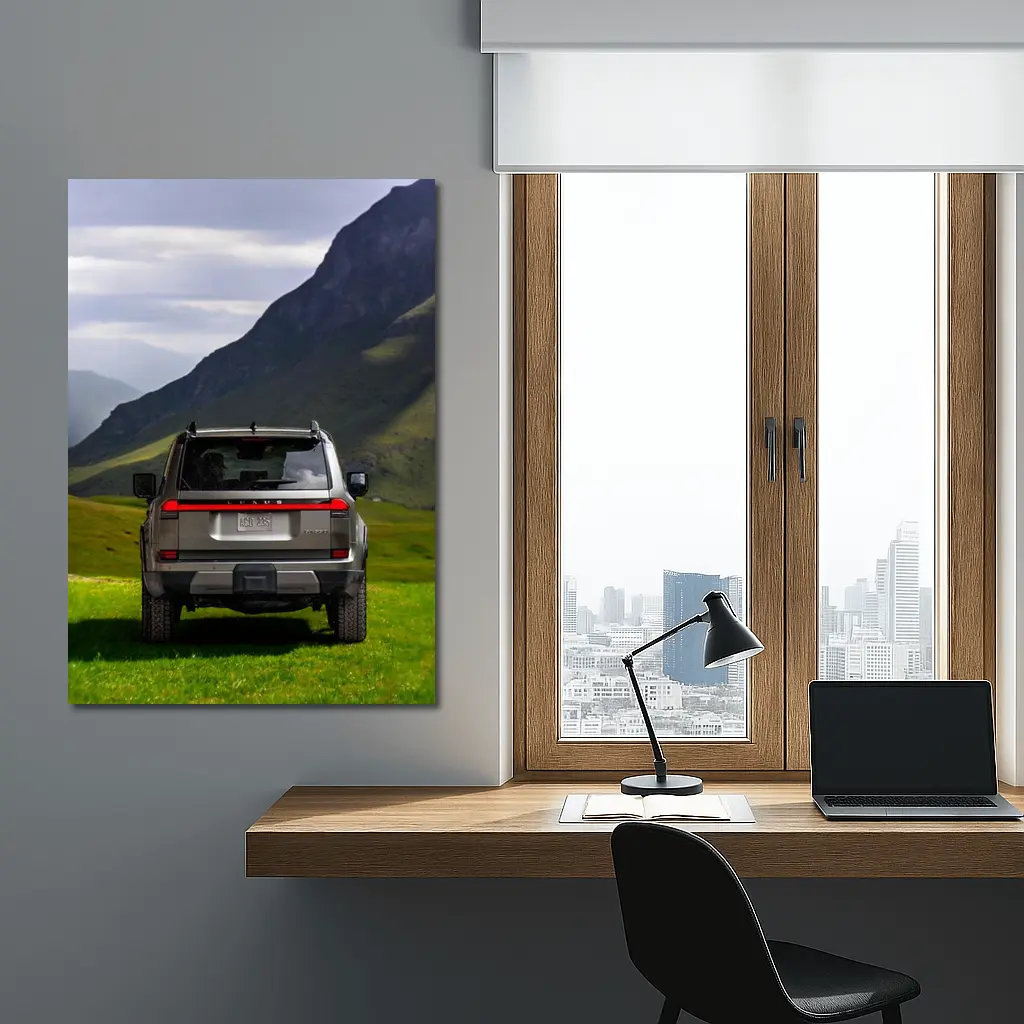 Lexus GX SUV Green Mountain Landscape – Wall Art