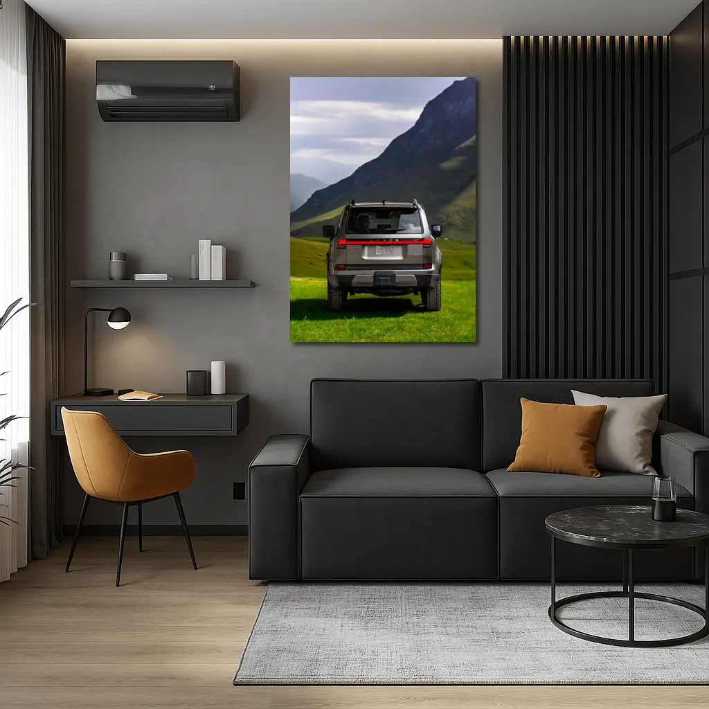 Lexus GX SUV Green Mountain Landscape – Wall Art