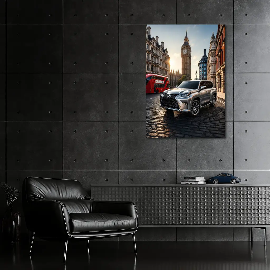 Lexus GX Silver SUV London Big Ben – Wall Art