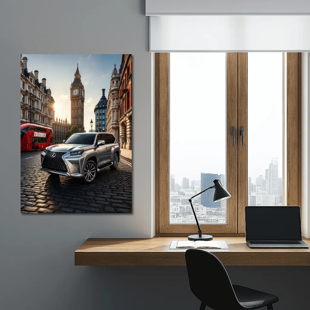 Lexus GX Silver SUV London Big Ben – Wall Art