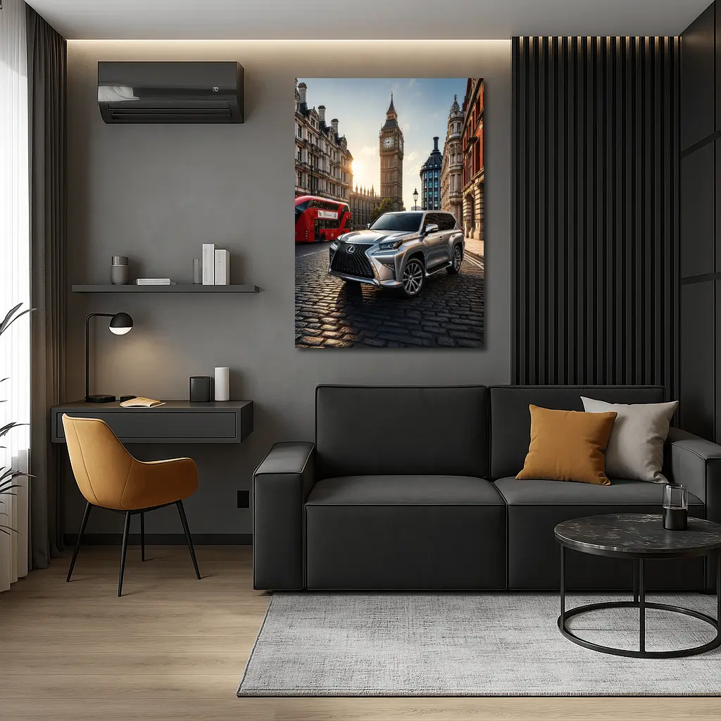 Lexus GX Silver SUV London Big Ben – Wall Art