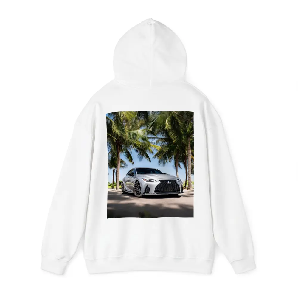 Lexus IS Silver Sedan Under Palm Trees – Hoodies