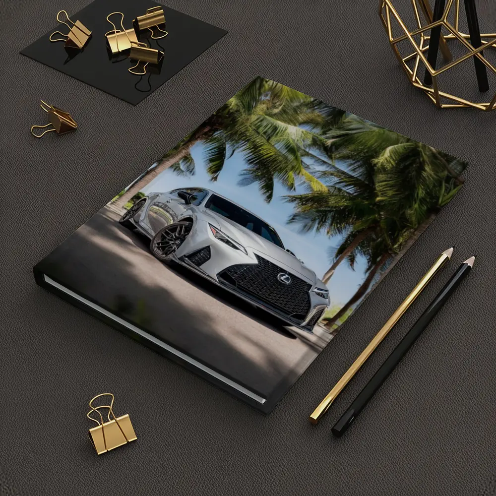 Lexus IS Silver Sedan Under Palm Trees – Notebooks