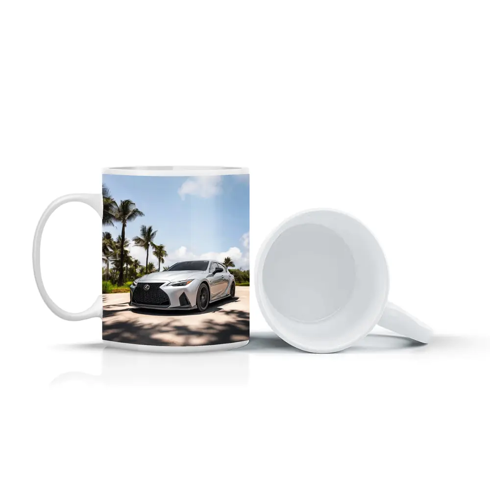 Lexus IS Silver Sports Sedan Palm Trees – Mugs