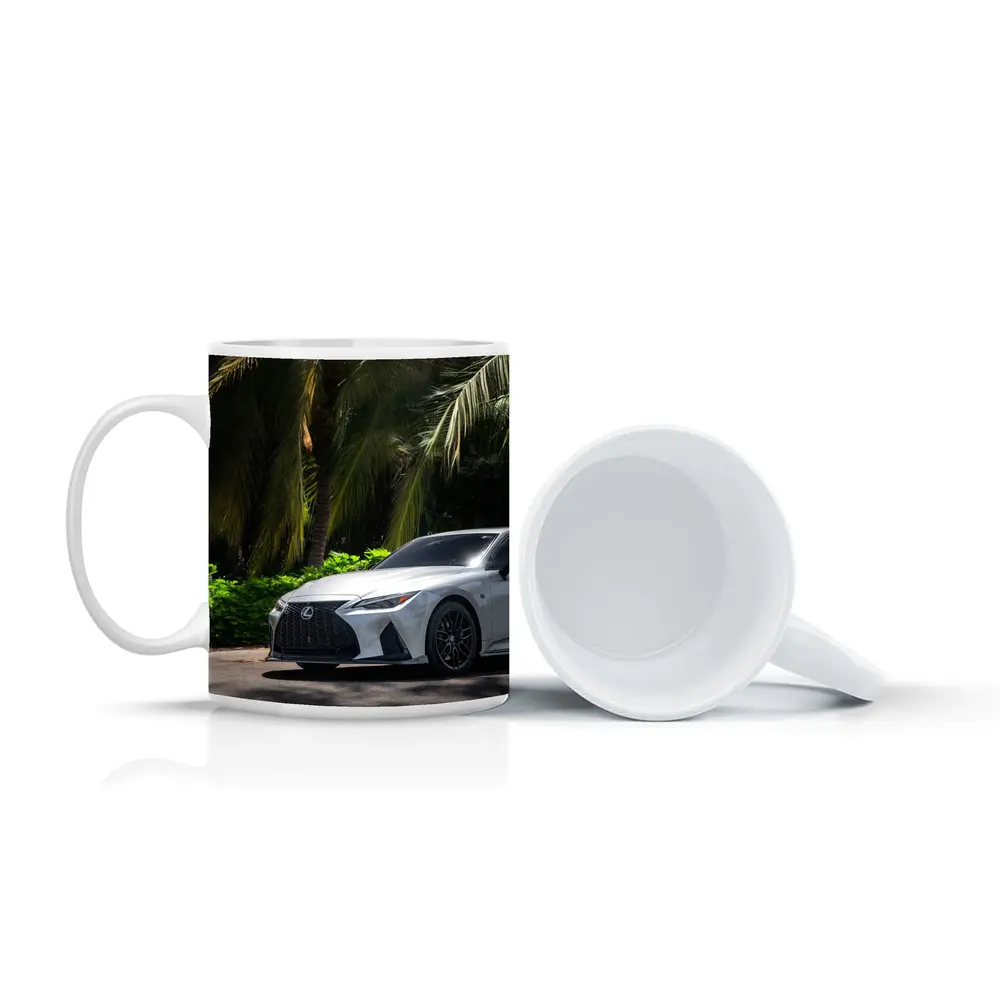 Lexus IS 500 Parked Under Tropical Palms – Mugs