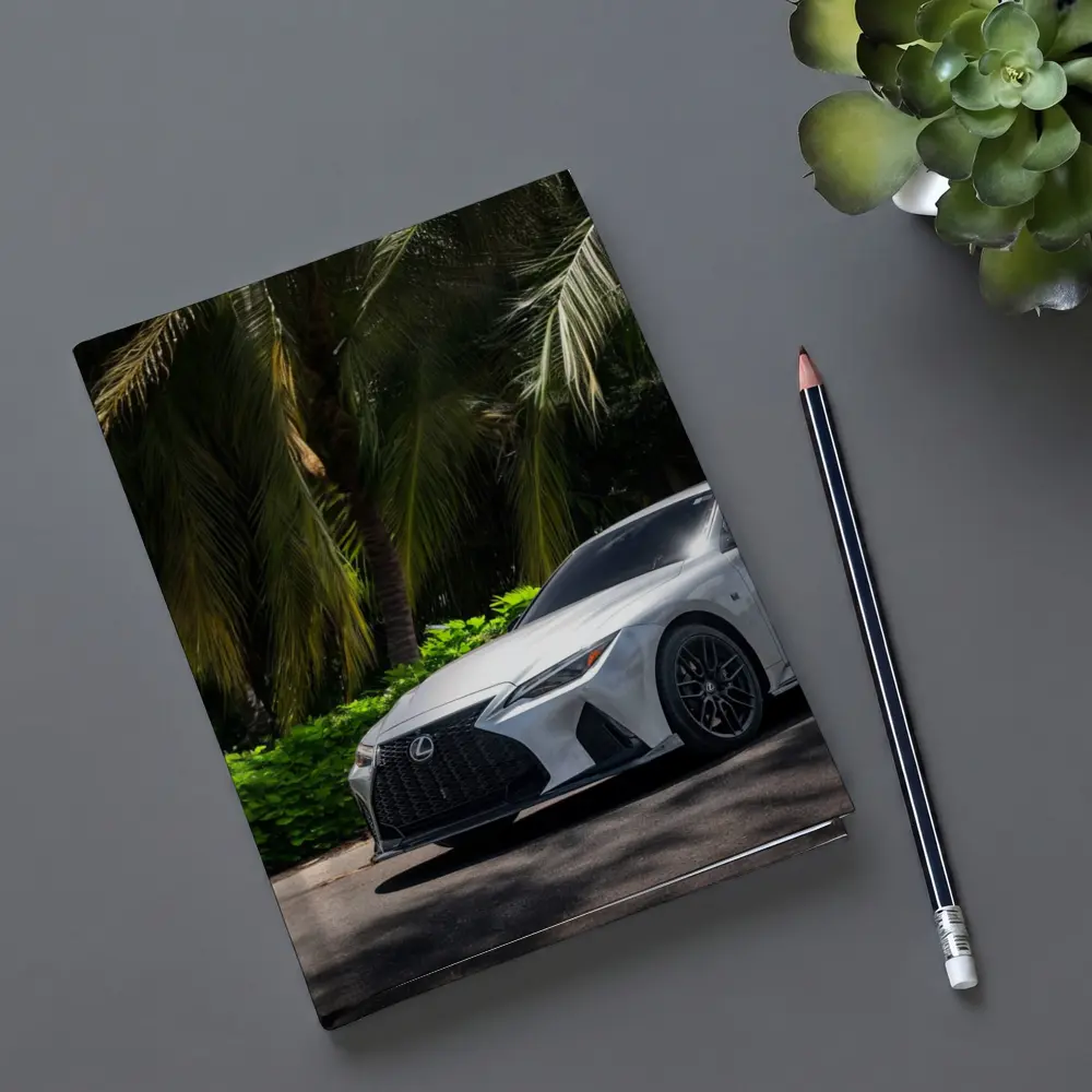 Lexus IS 500 Parked Under Tropical Palms – Notebooks