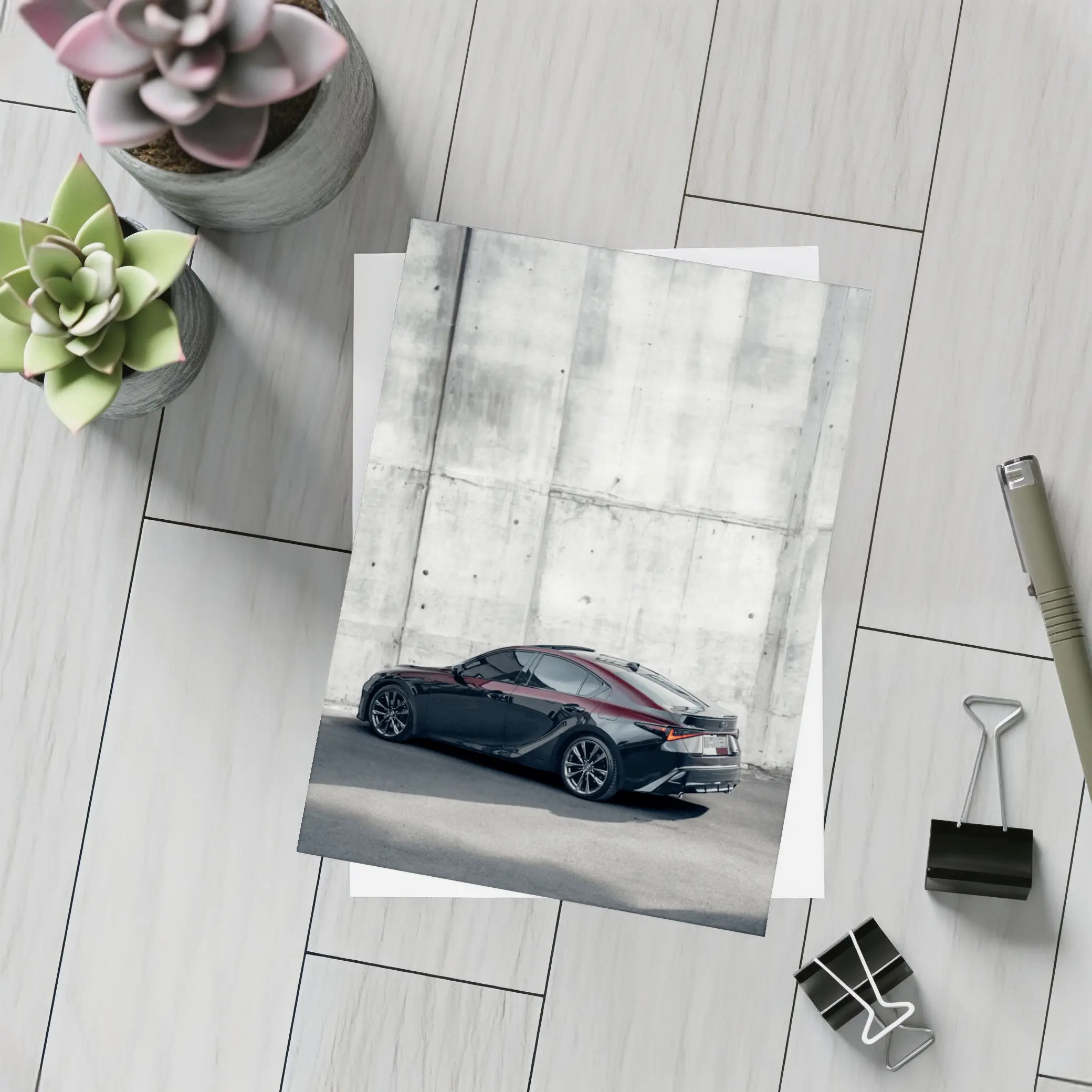 Lexus IS F Sport Black Concrete Wall – Postcards