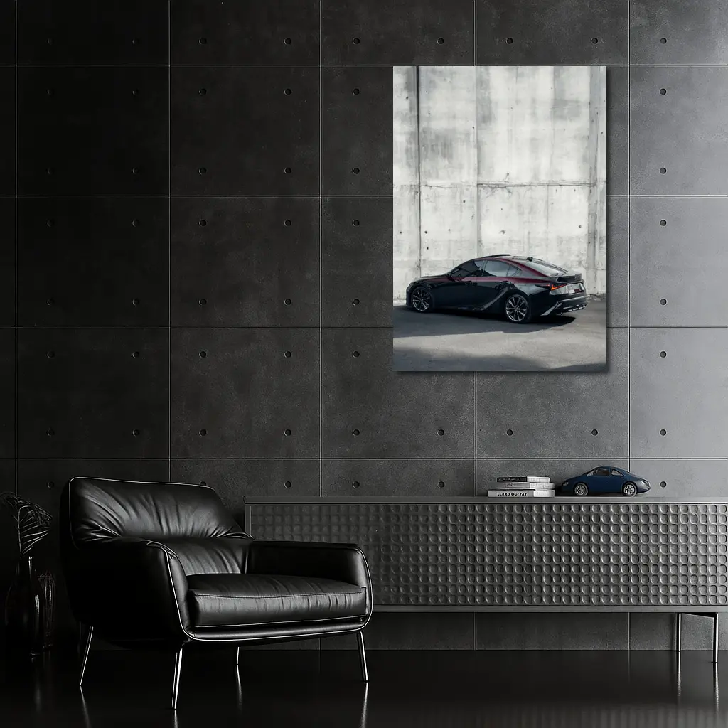 Lexus IS F Sport Black Concrete Wall – Wall Art