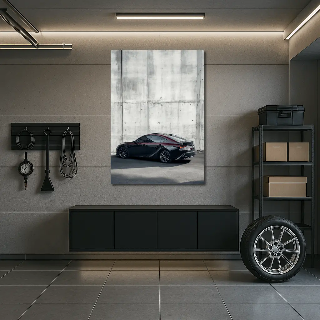 Lexus IS F Sport Black Concrete Wall – Wall Art