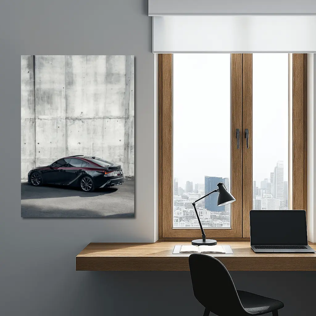 Lexus IS F Sport Black Concrete Wall – Wall Art