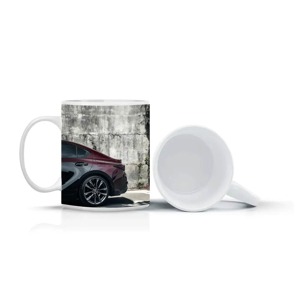 Lexus IS Rear View Against Concrete Wall – Mugs