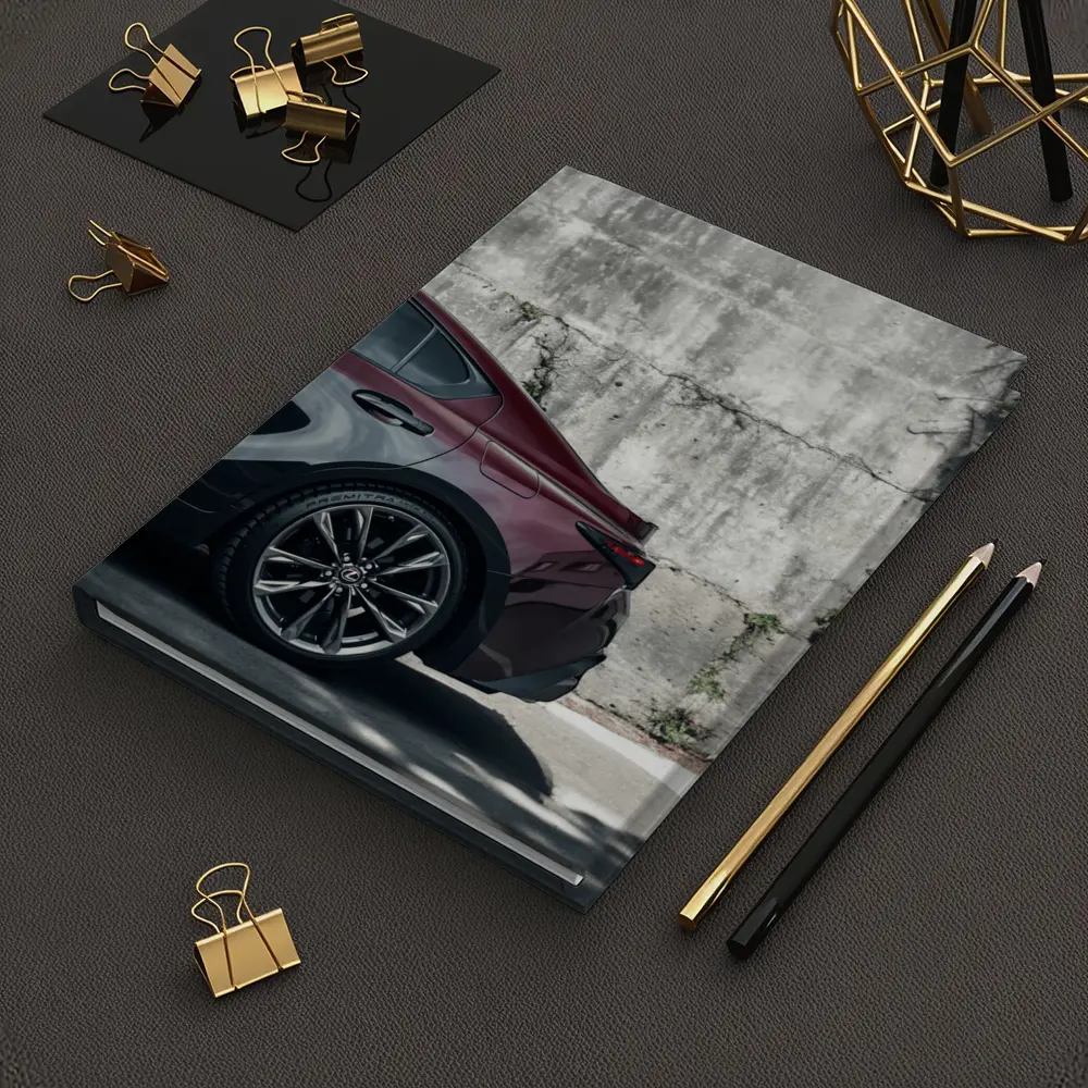 Lexus IS Rear View Against Concrete Wall – Notebooks