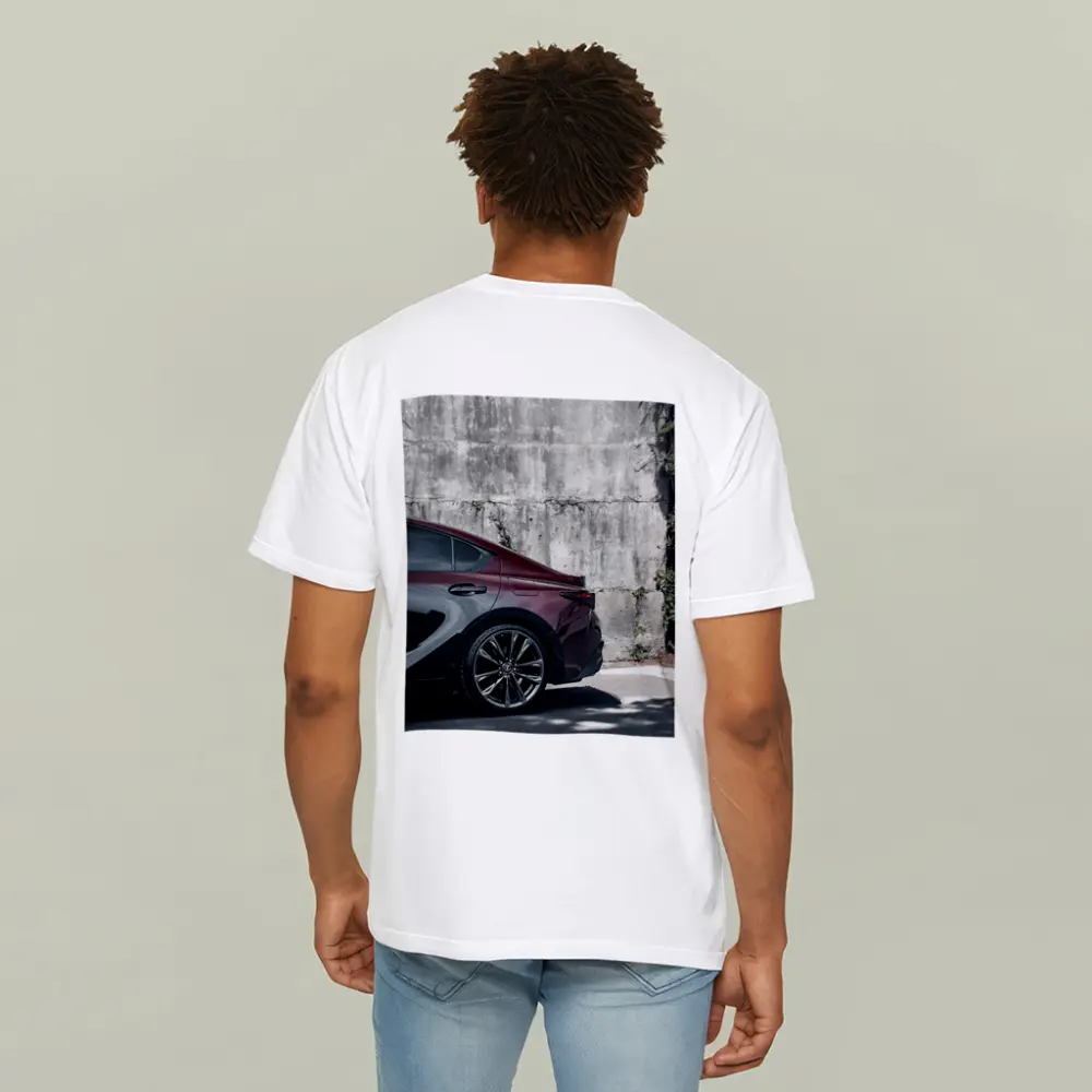 Lexus IS Rear View Against Concrete Wall – T-Shirts
