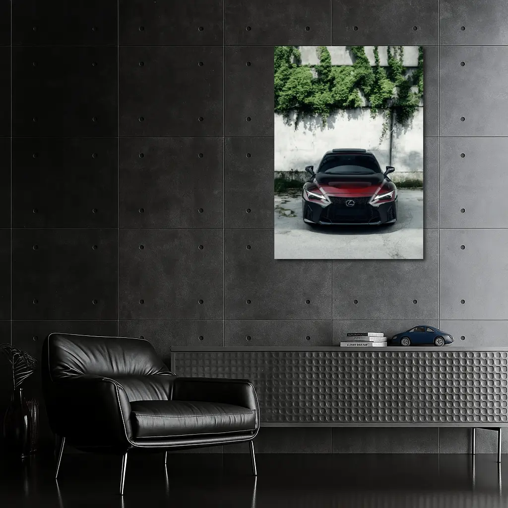 Lexus IS F Sport Dark Red Front View – Wall Art