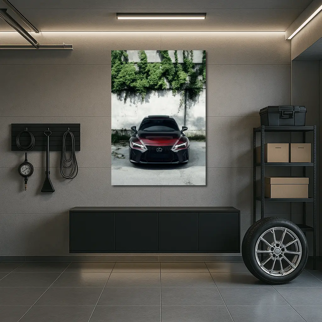 Lexus IS F Sport Dark Red Front View – Wall Art