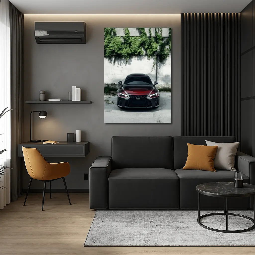 Lexus IS F Sport Dark Red Front View – Wall Art