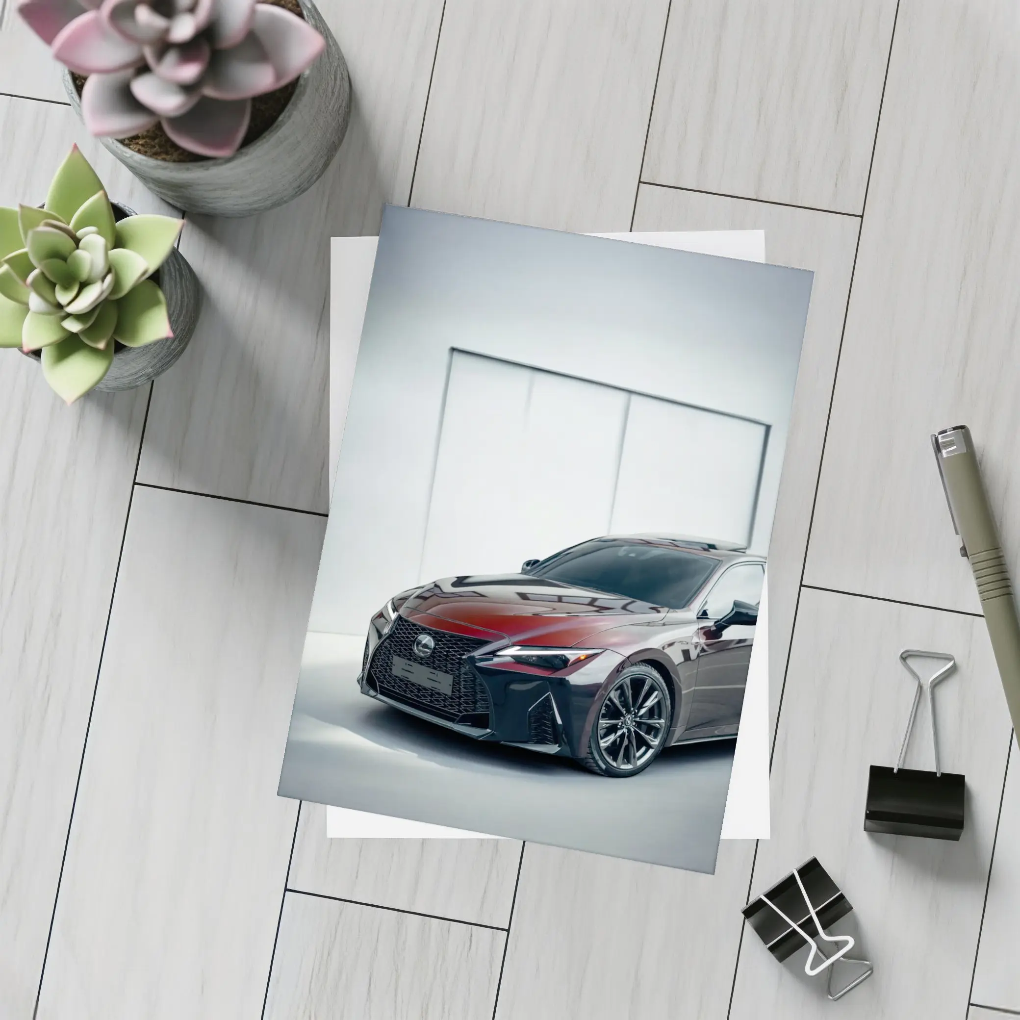 Lexus IS F Sport Dark Red Studio – Postcards